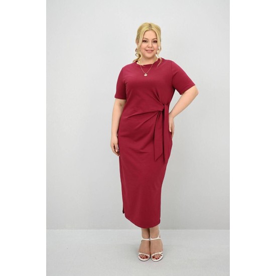 KIRMIZI ELBİSE İKİ İPLİK KUMAŞ 185776