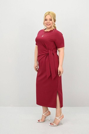 KIRMIZI ELBİSE İKİ İPLİK KUMAŞ 185776