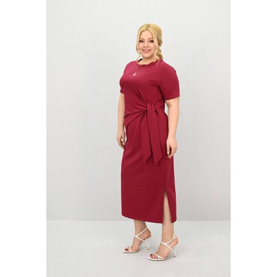 KIRMIZI ELBİSE İKİ İPLİK KUMAŞ 185776