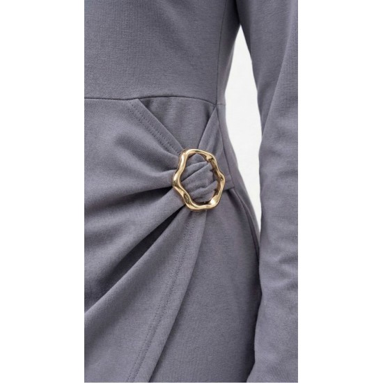 GRİ ELBİSE TOKALI 185771