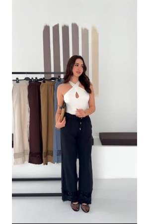 SİYAH KETEN PANTOLON 185880