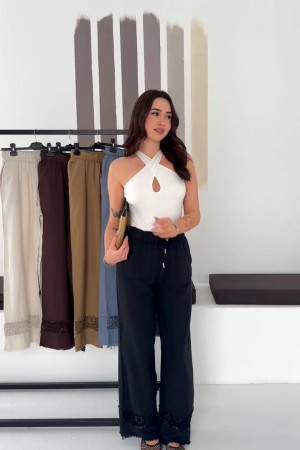 SİYAH KETEN PANTOLON 185880