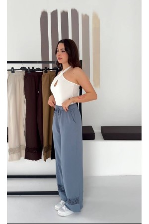 GRİ KETEN PANTOLON 185881