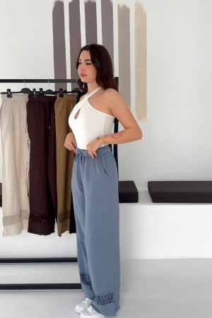 GRİ KETEN PANTOLON 185881