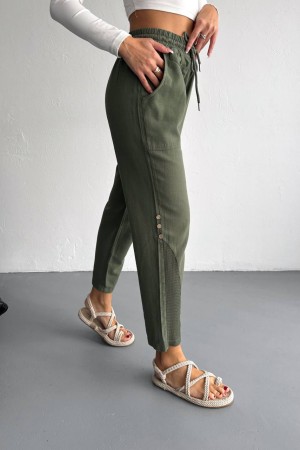 HAKİ KETEN PANTOLON 185885