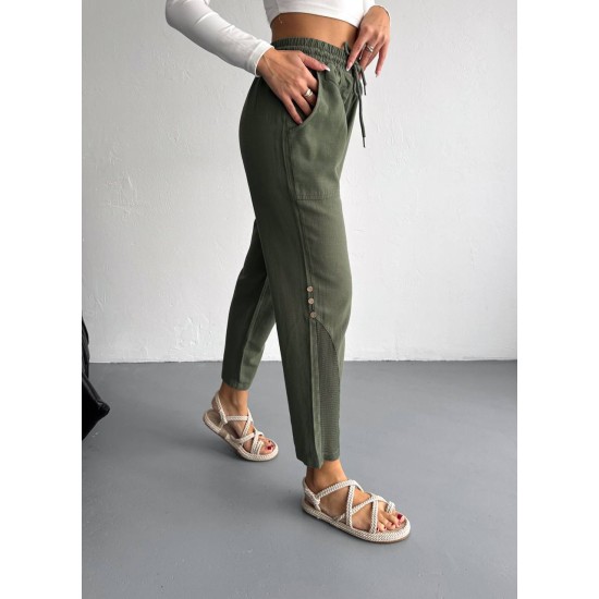 HAKİ KETEN PANTOLON 185885