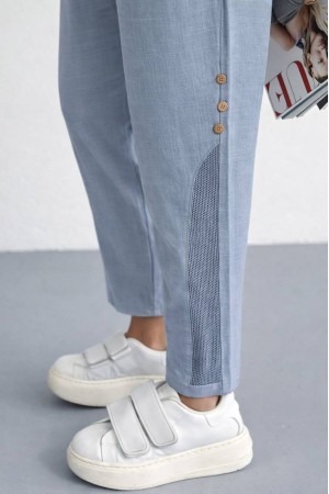 GREY LINEN PANTS 185888