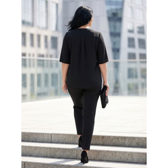 SİYAH BLUZ KREP KUMAŞ 185712