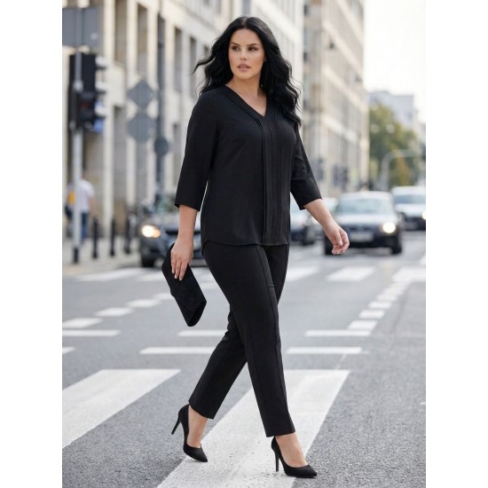 SİYAH BLUZ KREP KUMAŞ 185712