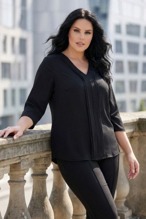 SİYAH BLUZ KREP KUMAŞ 185712