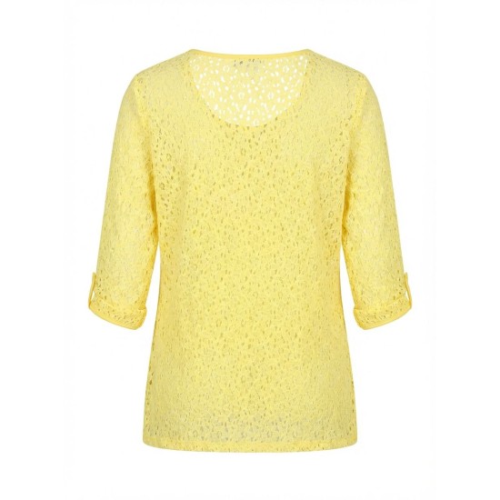 SARI BLUZ DANTEL KUMAŞ 185704