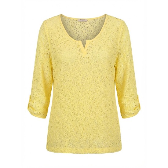 SARI BLUZ DANTEL KUMAŞ 185704
