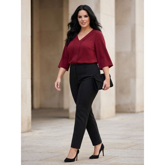 SİYAH BLUZ KREP KUMAŞ 185710 185712