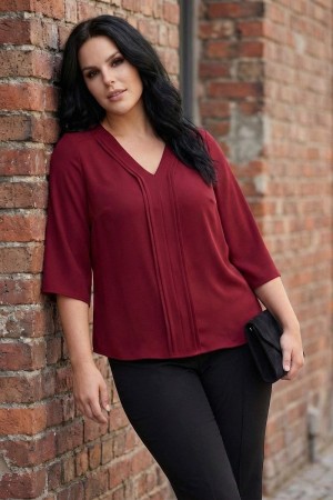 BORDO BLUZ KREP KUMAŞ 185713