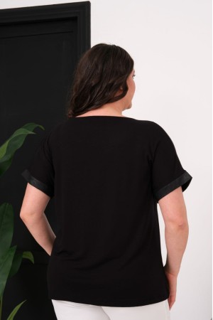 SİYAH BLUZ VİSKON KUMAŞ 185561