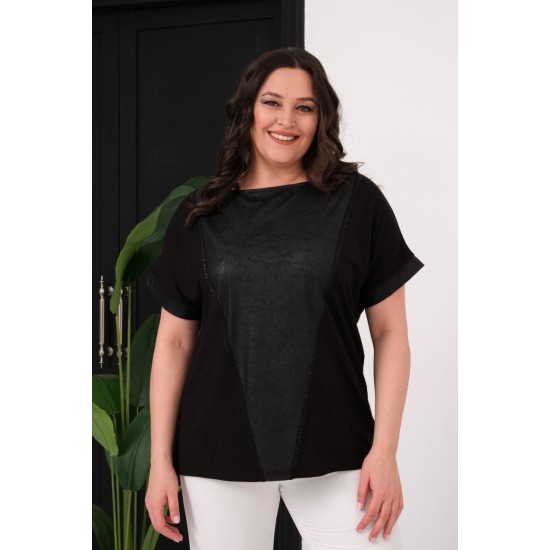 SİYAH BLUZ VİSKON KUMAŞ 185561