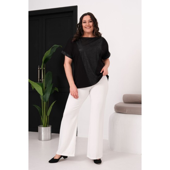 SİYAH BLUZ VİSKON KUMAŞ 185561