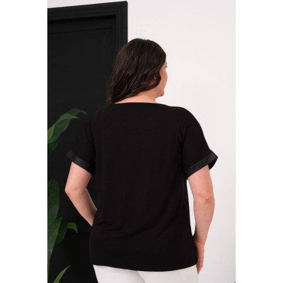 SİYAH BLUZ VİSKON KUMAŞ 185561