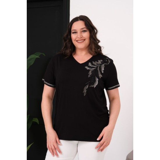 SİYAH BLUZ VİSKON KUMAŞ 185562