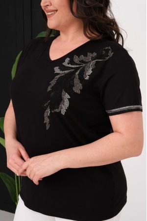 SİYAH BLUZ VİSKON KUMAŞ 185562