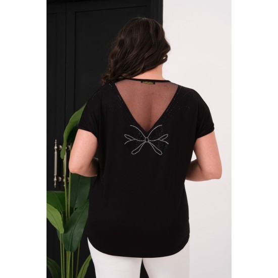 SİYAH BLUZ VİSKON KUMAŞ 185564