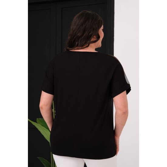 SİYAH BLUZ VİSKON KUMAŞ 185569