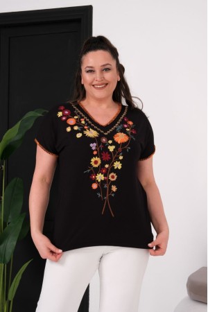 BLACK BLOUSE VISCOSE FABRIC 185573