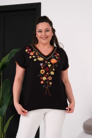 BLACK BLOUSE VISCOSE FABRIC 185573