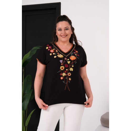 BLACK BLOUSE VISCOSE FABRIC 185573