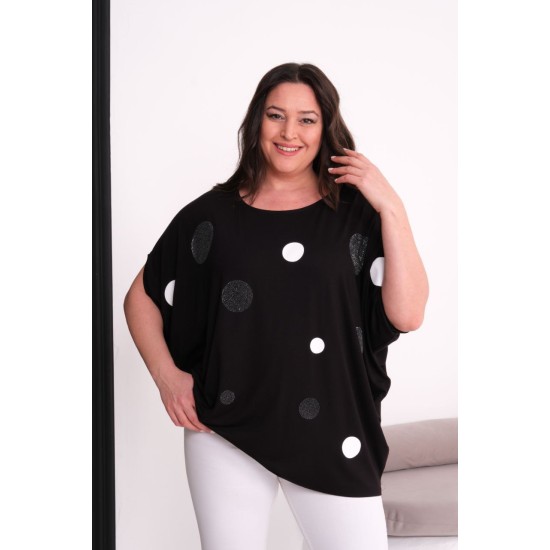 BLACK BLOUSE VISCOSE FABRIC 185575