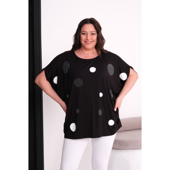 BLACK BLOUSE VISCOSE FABRIC 185575