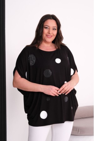 SİYAH BLUZ VİSKON KUMAŞ 185575