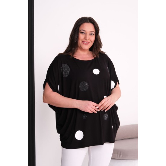 BLACK BLOUSE VISCOSE FABRIC 185575