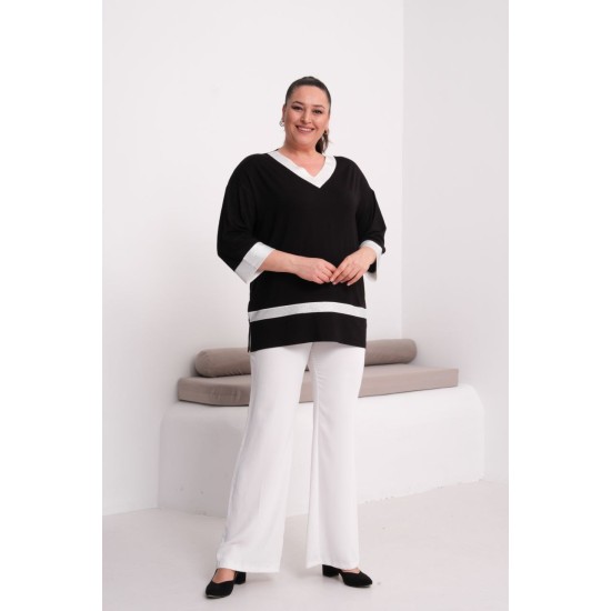 BLACK BLOUSE VISCOSE FABRIC 185577