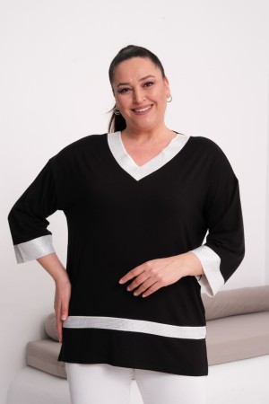 BLACK BLOUSE VISCOSE FABRIC 185577