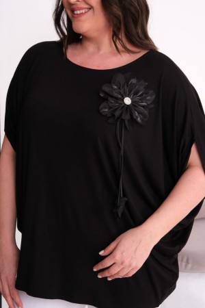 BLACK BLOUSE VISCOSE FABRIC 185578