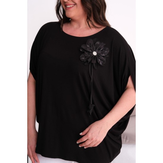 BLACK BLOUSE VISCOSE FABRIC 185578