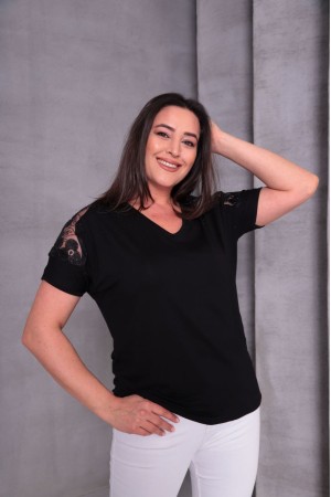 BLACK BLOUSE VISCOSE FABRIC 185586
