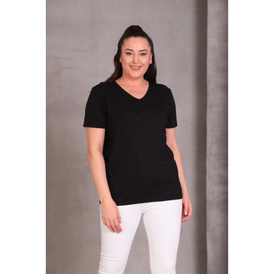 SİYAH BLUZ VİSKON KUMAŞ 185594