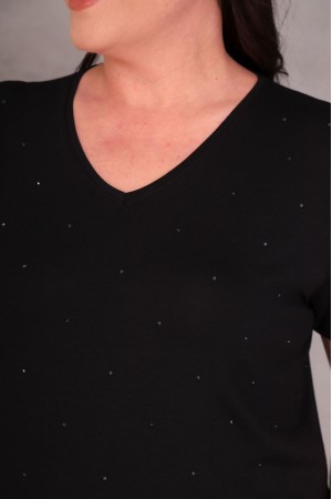 BLACK BLOUSE VISCOSE FABRIC 185594