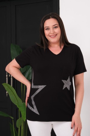 SİYAH BLUZ VİSKON KUMAŞ 185600