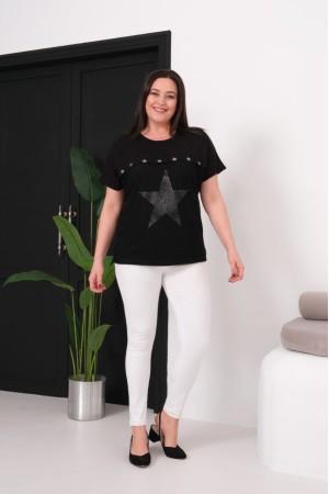 SİYAH BLUZ VİSKON KUMAŞ 185605