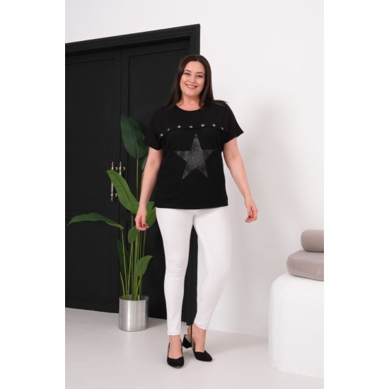 SİYAH BLUZ VİSKON KUMAŞ 185605