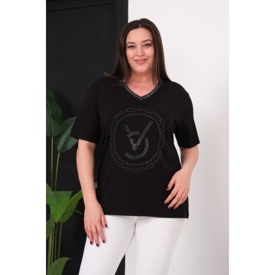 SİYAH BLUZ VİSKON KUMAŞ 185607