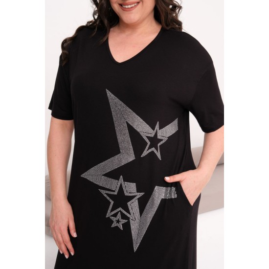 SİYAH ELBİSE VİSKON KUMAŞ 185800