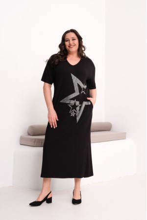 SİYAH ELBİSE VİSKON KUMAŞ 185800