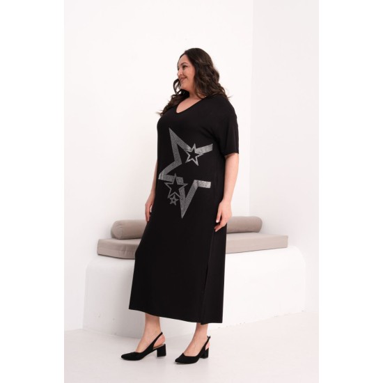 SİYAH ELBİSE VİSKON KUMAŞ 185800