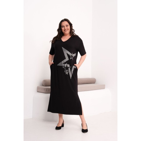 SİYAH ELBİSE VİSKON KUMAŞ 185800