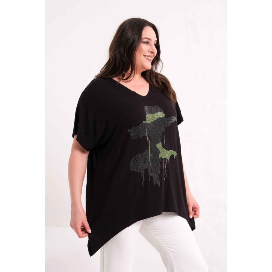 SİYAH BLUZ VİSKON KUMAŞ 185875