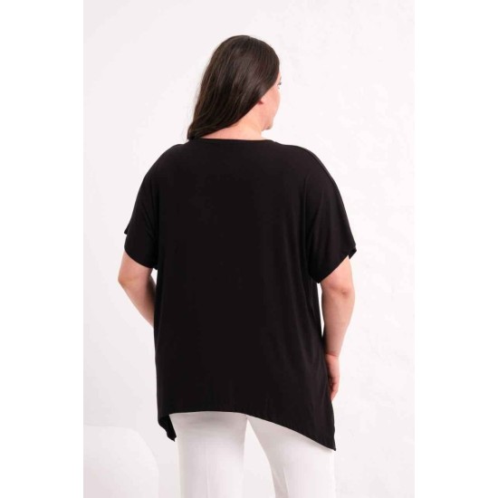 SİYAH BLUZ VİSKON KUMAŞ 185875